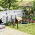 thumbnail image 3 of BestHome 16-Panel Multi-Pet Playpen, 32"W x 40"H Heavy Duty Metal Exercise Pen with Doors, Foldable Indoor/Outdoor Fence for Dogs, Rabbits, Ducks & Small Animals, Black, 3 of 12