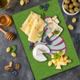 thumbnail image 5 of Groovy Cutting Board, Heart Illustration on Paisley Background Centre of Love Nutrient Retro Design, Decorative Tempered Glass Cutting and Serving Board, Large Size, Green White Pink, by Ambesonne, 5 of 5