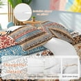 thumbnail image 2 of Boho Bedding Duvet Cover Set King Size 4 Pieces Retro Ethnic Vintage Floral Geometric Splicing Bedding Set with Zipper Closure, 1 Comforter Cover 92x106 Inches 1 Flat Sheet & 2 Pillow Cases, 2 of 7