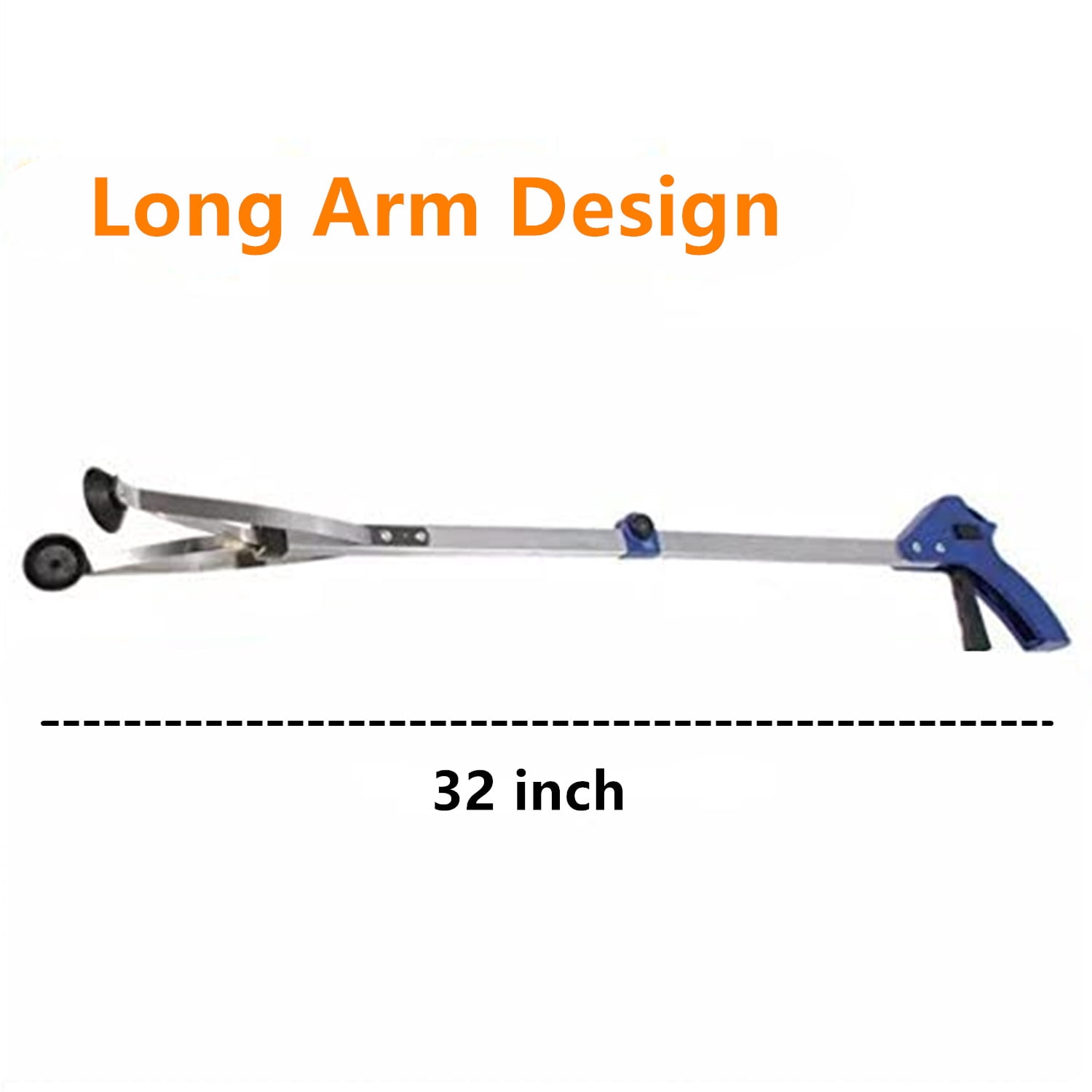 6 Pack Foldable Reacher Grabber Tool, Long 32" Foldable Extender Gripper Tool, Suction Cups for Precise Work, Claw Trash Garbage Picker, Garden Nabber, Mobility Aid Pick Up Tool, Wholesale, Bulk