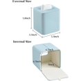 thumbnail image 5 of ABCISI PU Leather Tissue Box Cover with Magnetic Closure, Waterproof and Scratch-Resistant, Square Tissue Box Holder with Rounded Edges Design for Bedroom,Living room,Bathroom and Office(Blue,Square), 5 of 13