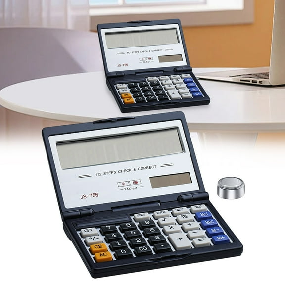 Toolix Folding Calculator With 12 Digits Large Display Battery Power Business//Student/