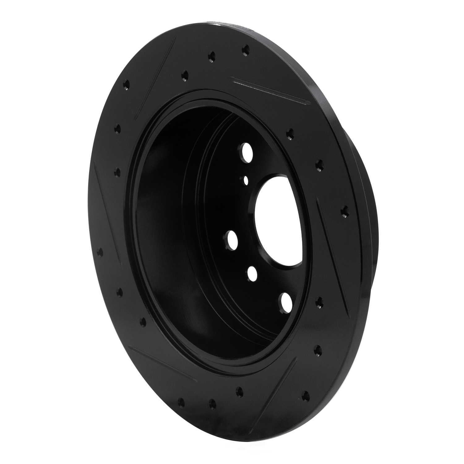 Dynamic Friction Company 633-76079R DFC Brake Rotor - Drilled And Slotted - Black