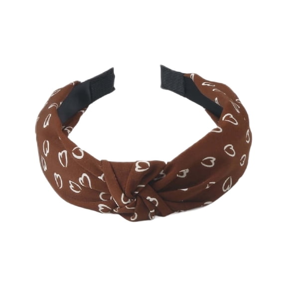 Fgnfyis Headbands for Women Oktoberfest Leopard Print Wide Knot Fascinator Headband Elegant Casual Hair Accessories for Women Brown_003 One Size