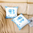 thumbnail image 2 of Erosebridal Letter Initial Throw Pillow Covers 22x22,Monogrammed Personalized Pillow Cases,Flower Decor, 2 of 7