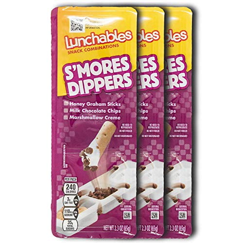 Lunchables Snacks Dunking Snack Packs 3 Pack Kids On The Go Snacks 1 95 Ounce Packs S Mores Dippers Walmart Com