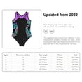 thumbnail image 5 of CHICTRY Girls Youth One-Piece Swimsuit Sleeveless Racer Back Surfing Diving Bodysuit Bathing Suit, 5 of 5