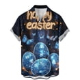 thumbnail image 3 of Ceisia Men's Loose Short Sleeve Printed Casual Shirt with Chest Pocket Black XXXXXL Gifts, 3 of 4