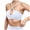White, variant on ZIXKCGDSE Women's Sports Bra V Neck Hollow Fitness Backless Padded Gym Yoga Crop Tank Top Size M