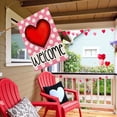 thumbnail image 5 of Valentines Day House Flag 28×40 Inch Double Sided Valentine Love Heart Welcome Flag for Outside Yard Anniversary Wedding Farmhouse Decoration DF172-28, 5 of 6