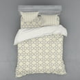 thumbnail image 2 of Ambesonne Geometric Bedding Set 3 Pcs, Moroccan Floral Art, Twin XL, Taupe Pale Yellow, 2 of 3