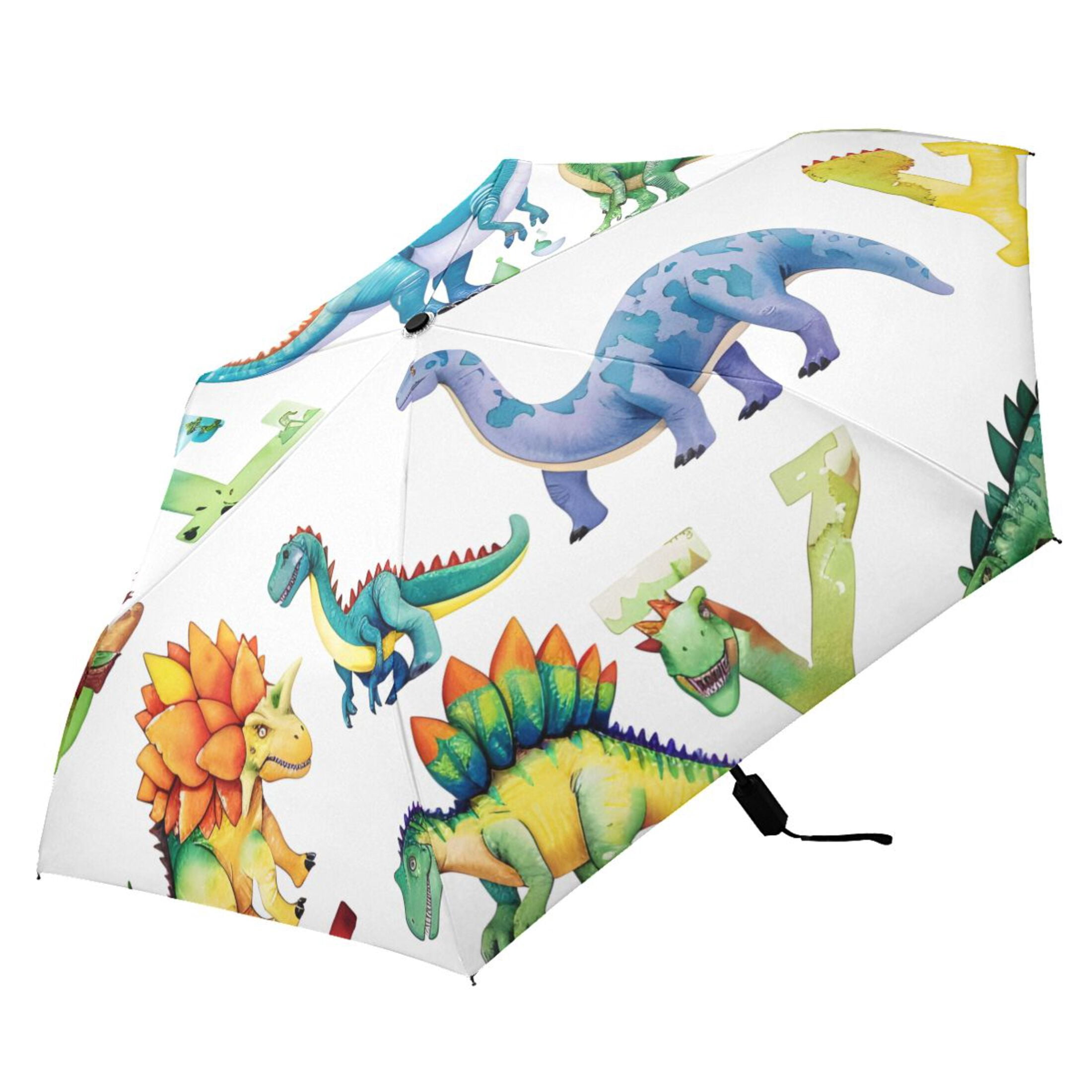 Dinosaur and Character Compact Sun Umbrella Windproof Travel Umbrellas for Rain Strong Portable UV Protection