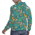 thumbnail image 6 of Picia Jungle Animals Pattern Casual Men's Hoodie - Lightweight Hooded Sweatshirt with Kangaroo Pocket, Comfortable Pullover for Everyday, Travel-Medium, 6 of 7