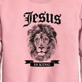 thumbnail image 2 of Instant Message - Jesus Is King Lion - Toddler & Youth Crewneck Fleece Sweatshirt, 2 of 5