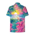 thumbnail image 7 of HaoXianJian Hawaiian Shirt Plus Size Women Spring Tops for Women Going Out Tops Soft Cool Summer Shirts Floral Tropics Print V Neck T-Shirt Button Up Tops Short Sleeve Blouse Graphic Tees Shirts, 7 of 7