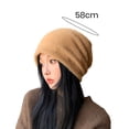 thumbnail image 6 of Tnobhg Korean Style Women Imitation Mink Fur Pile Hat Outdoor Warm Plush Hat Autumn Winter Super Soft Thickened Hat Outfit Accessories, 6 of 8