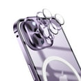 thumbnail image 4 of SaniMore for iPhone 15 Case Transparent [Not Yellowing Technology] [CD Loop+Safety Lock] [Electroplating Metal Bumper], Rugged PC Cover Tempered Glass Camera Lens Protector Shockproof Case, Silver, 4 of 9