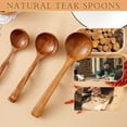 thumbnail image 3 of Triani 3 Pcs Wooden Soup Ladles Set for Cooking Cooking Spoons Utensils Set Natural Wooden Long Handle Wood Kitchen Tools Set for Stirring Mixing ladling soup when Cooking Soup Gruel, 3 of 7