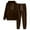 Brown, variant on Track Suits for Women Set Basic Plain Hoodie and Jogger Sweatpants 2 Piece Matching Sweatsuit Travel Lounge Set