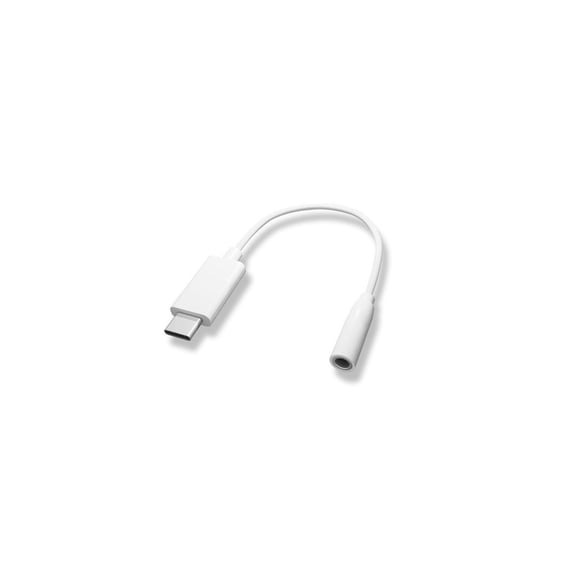 Nippon Labs Type C to 3.5mm Female Audio Adapter, White USB-C headphone Jack Audio Adapter cable (30UC-C35MM)