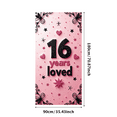 thumbnail image 6 of LUUFILx 16th Birthday Decoration Banner Backdrop Loved Pink Sparkly Background Party Supplies Sweet Photography Props Celebration Banner Decor Display, 6 of 8