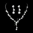 thumbnail image 7 of Faty-T Bridal Wedding Jewelry Set Rhinestone Necklace Earrings Sets Crystal Formal Costume Jewelry for Women and Brides, 7 of 7