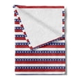 thumbnail image 2 of 4th of July Soft Flannel Fleece Throw Blanket, Stars and Stripes Pattern American Flag Inspired Patriotic Theme, Cozy Plush for Indoor and Outdoor Use, 50" x 60", Violet Blue Ruby White, by Ambesonne, 2 of 5