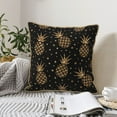 thumbnail image 6 of Kll Gold Glitter Pineapples Decorative Throw Pillow Covers Velvet Soft For Couch Sofa Bedroom Living Room Outdoor -16"X16", 6 of 8