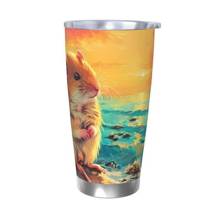 

Goofa Island Beach Guinea Pig for 20 oz Skinny Tumbler Stainless Steel Coffee Mug Slim Vacuum Insulated Travel Cup Car Cup-Without Straw