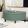 thumbnail image 2 of Homebeez 43.5" Half Moon Storage Ottoman,Button Bedroom Benches for Entryway Living Room, 2 of 7