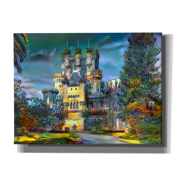 Epic Graffiti 'Gatica Spain Butron Castle' by Pedro Gavidia, Canvas Wall Art, 16"x12"