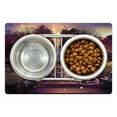 thumbnail image 1 of Fantasy Pet Mat for Food and Water, Surreal Silhouette of Elf Lady on Stair in Garden Expressionist Artwork, Non-Slip Rubber Mat for Dogs and Cats, 18" X 12", by Ambesonne, 1 of 1