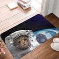 thumbnail image 5 of Balery Cat Astronaut Doormat, Durable Flannel Fabric, Waterproof Stain and Fade Resistant, Low Profile,Indoor Outdoor Door Mats, Easy Clean Patio Entrance Mat, 16x24in, 5 of 9