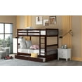 thumbnail image 2 of Twin-Over-Twin Bunk Bed with Ladders and Two Storage Drawers (Espresso), 2 of 13