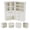 White, variant on Dollhouse Miniature Furniture Set 4PCS Wooden Cabinet Cupboard 1:12 Dollhouse Various Styles Decoration DIY Freely Combinable Furniture Kit Kitchen Bedroom Living Room Display Ornaments (Wood)