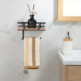 thumbnail image 4 of Yesbay Rustic Farmhouse Toilet Paper Holder with Shelf Tissue Rack Storage Wooden Shelf Bathroom Accessories, 4 of 8