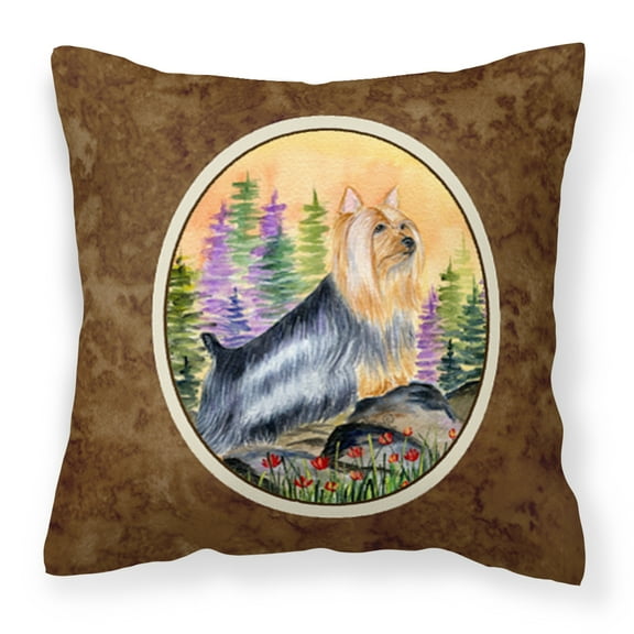 Carolines Treasures SS8262PW1414 Silky Terrier Fabric Decorative Pillow, 14Hx14W, multicolor