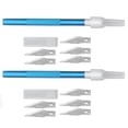 thumbnail image 4 of Juego de 2 cuchillos para manualidades, cortador de metal con hojas para tallar y herramientas de corte para grabado de cuero., 4 of 14