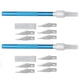 thumbnail image 4 of Juego de 2 cuchillos para manualidades, cortador de metal con hojas para tallar y herramientas de corte para grabado de cuero., 4 of 14