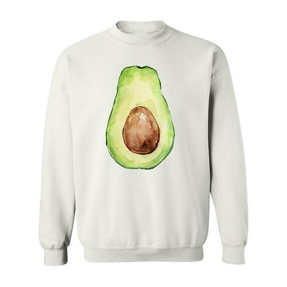Half Avocado With Seed Drawing Sweatshirt Women -Image by Shutterstock, Female x-Large