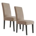 thumbnail image 1 of Velvet Chair Cover Thick Khaki 2-Pack, 1 of 1