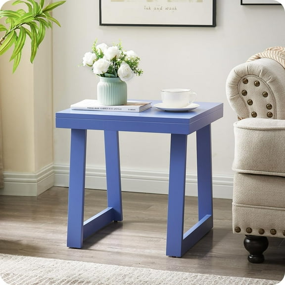 ZYPPP Charlie Square Side End Table, Couch Bedside Nightstand Sofa Table for Living Room/Bedroom/Office, Lavender