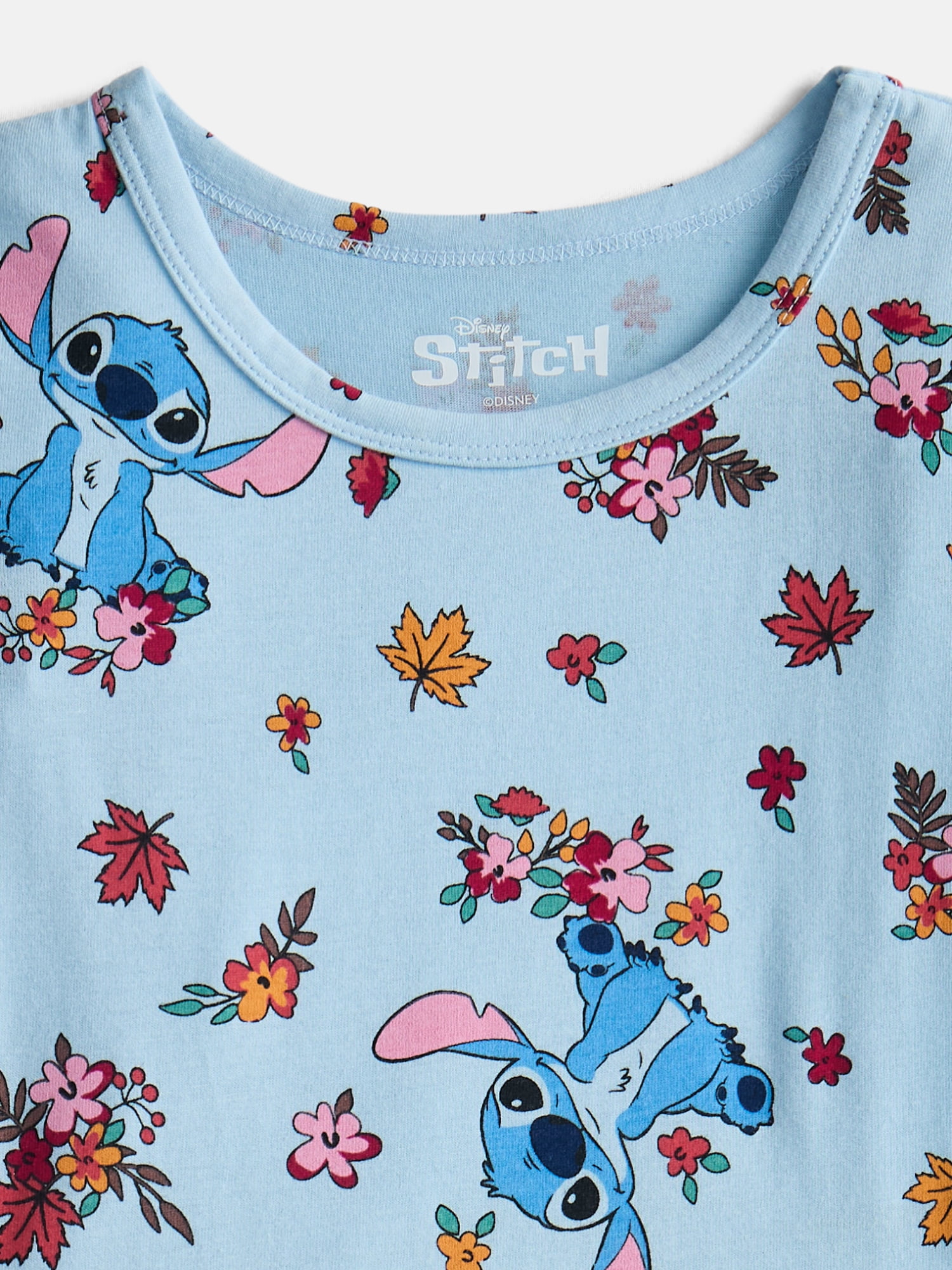 Stitch Girls Print Skater Dress with Short Sleeves, Sizes 4-12
