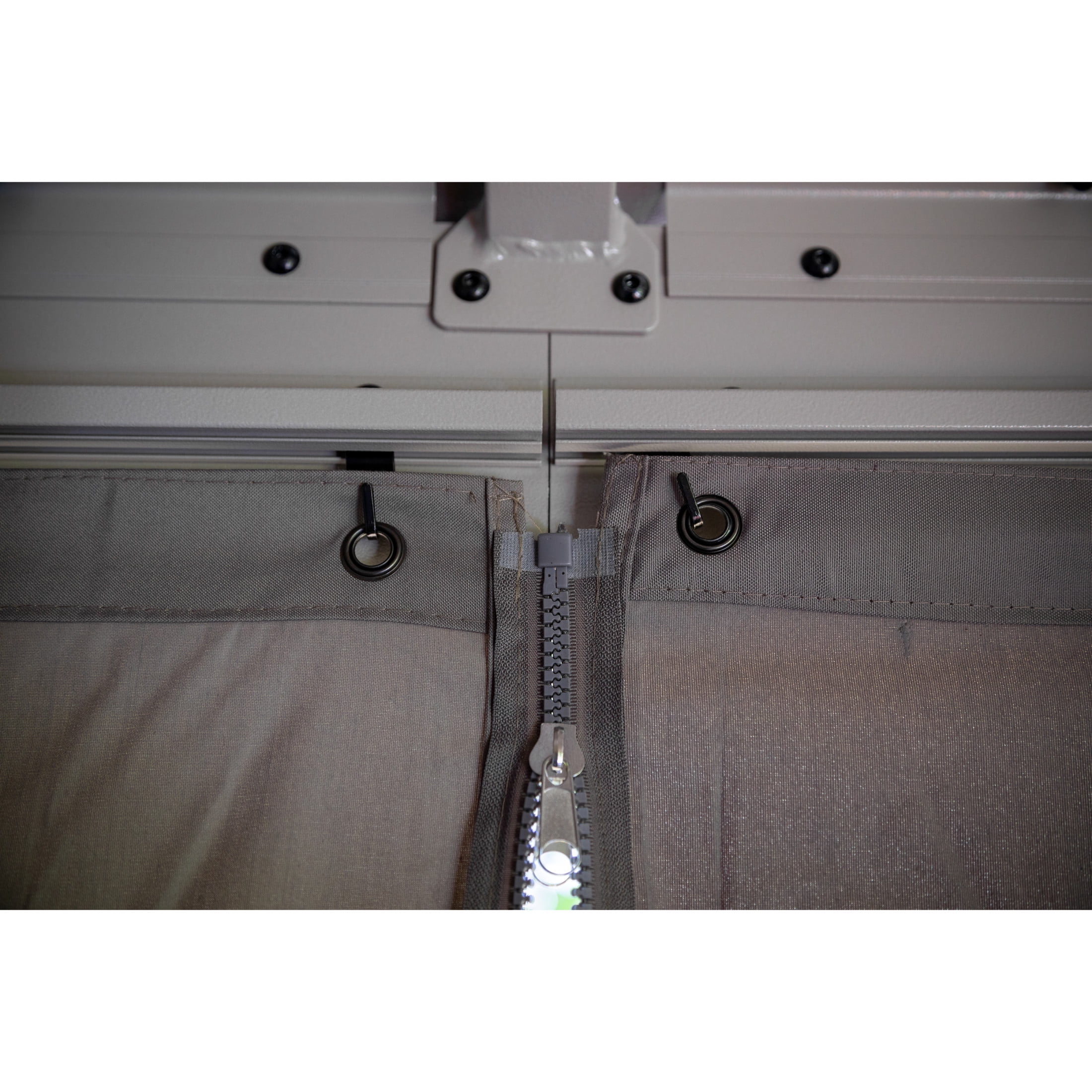 Sojag Taupe Curtains for Monaco/Messina/Mykonos Gazebos, 12 ft. x 12 ft., Spun, Outdoor Shades