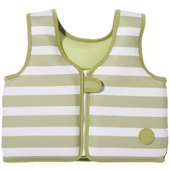 Sunnylife: Kids Swim Vest: Size 3-6 - Into the Wild - Khaki Crocodile, Children Up To 66lbs, Pool Water Float Jacket, Zip Front, Safety Strap, Rubber