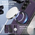 thumbnail image 4 of ELEHOLD Case for Samsung Galaxy Z Fold 7, Shockproof Magnetic Phone Case with 360° Ring Kickstand,Purple, 4 of 5