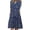 Navy, variant on Women Dress Bohemian Loose Summer Casual Button Up Short Sleeve Floral Print Dresses Party Flowy Midi Sundress