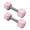 Pink, variant on 2 Pieces Silicone Baby Dumbbell Toy Featuring Shock Absorption For Infant Play And Exercise Routines