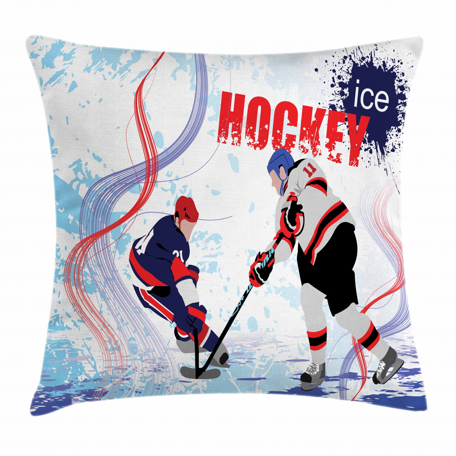 18x18 Hockey Rink Case Ice Hockey Rink Home Decor Throw Pillow Multicolor
