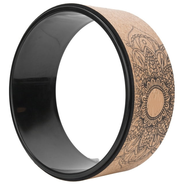 Cercles de Yoga, Roue de Yoga, 200 Kg Portant des Cercles de Roue de Gymnastique Résilients pour le Cercle Intérieur Noir de Musculation de Forme Physique, Anneau Intérieur de grain de Bois